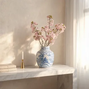 Porcelain vase interior vignette